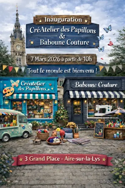 Inauguration du créatelier des papillons d'Aire sur la Lys ce samedi 7 mars