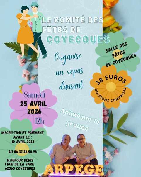 Un repas dansant est organisé ce samedi 25 avril à Coyecques