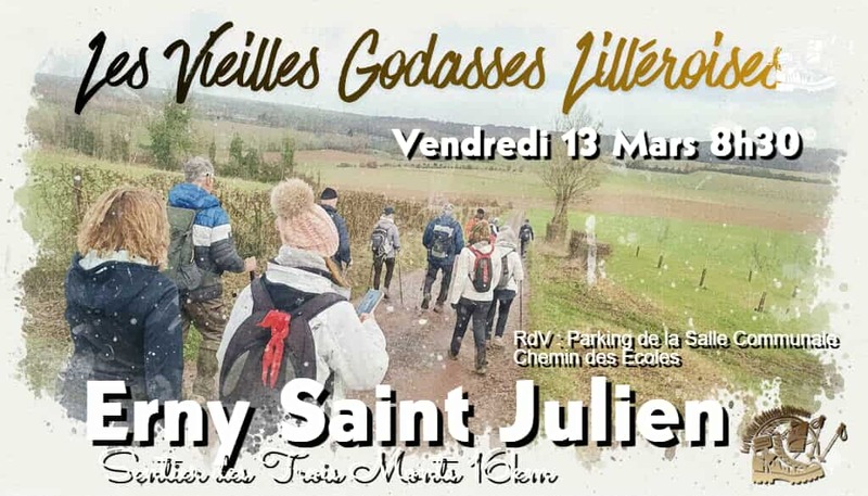 Une randonnée au départ de la commune d'Erny Saint Julien ce vendredi 13 mars