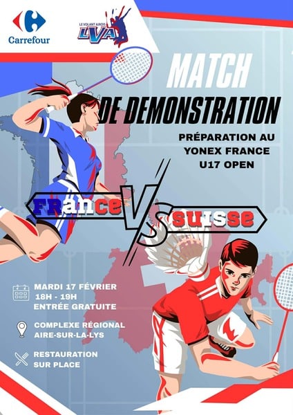 Match de démonstration au complexe sportif d'Aire sur la Lys ce mardi 17 février