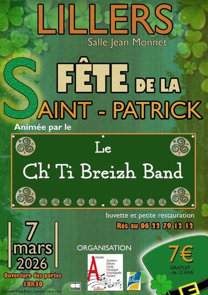 Fête de la Saint Patrick à Lillers ce samedi 7 mars