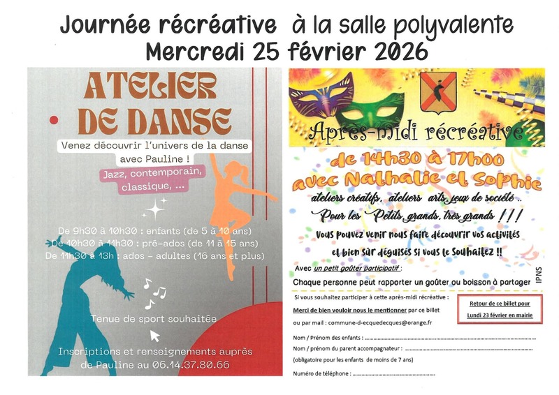 Après midi réactive ce mercredi 25 février à Boeseghem