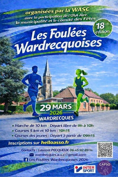 18éme édition des foulées wardrecquoises ce dimanche 29 mars