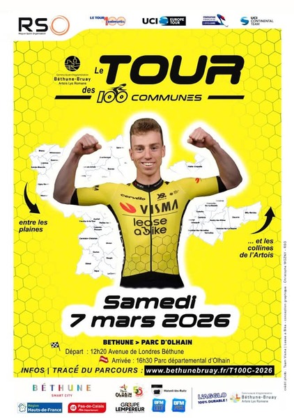 La nouvelle édition du tour des 100 communes de l'agglo Béthune Bruay se déroulera le samedi 7 mars