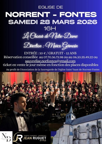 Un concert ce samedi 28 mars à Norrent Fontes