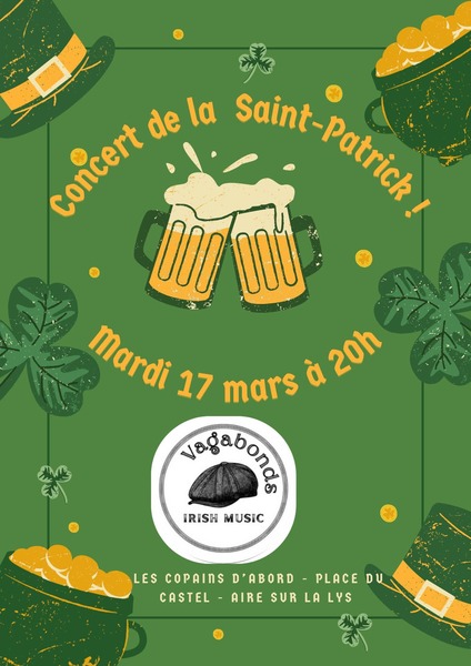 Concert de la Saint Patrick ce mardi 17 mars à Aire sur la Lys