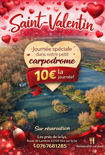 Journée spéciale Saint Valentin ce vendredi 13 et samedi 14 février au Près de la Lys à Aire sur la Lys
