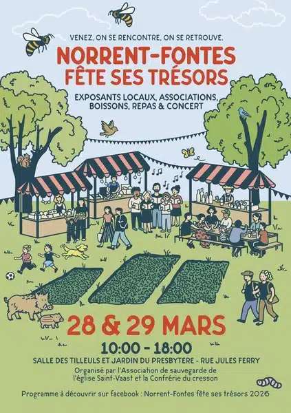 Norrent Fontes fête ses trésors ce samedi 28 et dimanche 29 mars, marché artisanal dans la salle des tilleuls