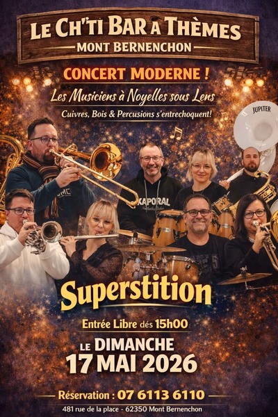 Le ch'ti bar à thèmes de Mont Bernenchon accueille un concert moderne ce dimanche 17 mai