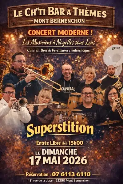 Le ch'ti bar à thèmes de Mont Bernenchon accueille un concert moderne ce dimanche 17 mai