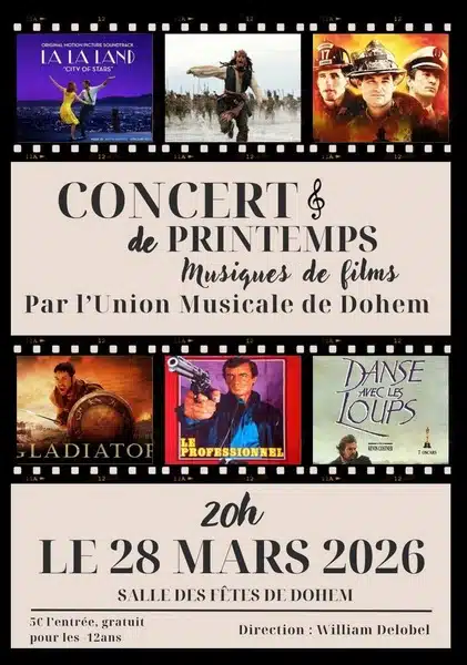 Concert de printemps ce dimanche 28 mars à Dohem