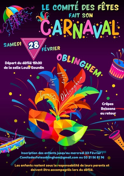 Le comité des fêtes fait son carnaval à Oblinghem