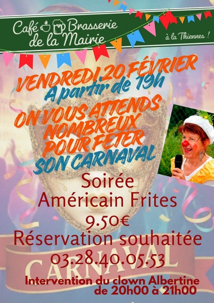 Le café brasserie de la mairie fait son carnaval à Thiennes