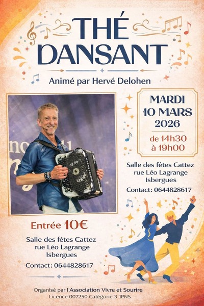 Un thé dansant est organisé ce mardi 10 mars à Isbergues