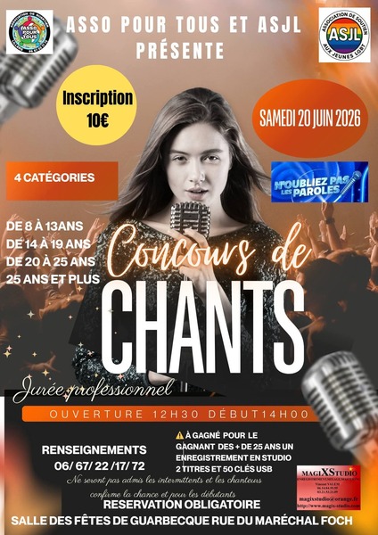 Un concours de chants est organisé ce samedi 20 juin à Guarbecque