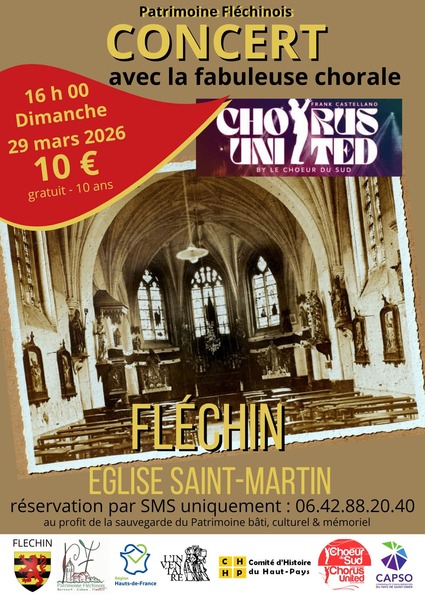 Patrimoine fléchinois organise un concert ce dimanche 29 mars dans l'église de Fléchin