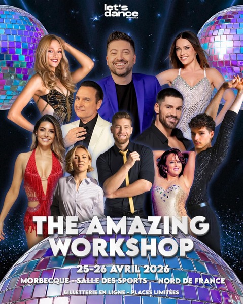 Une petite dance avec Chris Marques, Inès Vandamme, Calisson Goasdoué, Jean-Marc Généreux, Jordan Mouillerac, Dorian Rollin, Yann-Alrick Mortreuil, Candice Pascal, Jaclyn Spencer et Emmanuelle Berne pour 13 cours lors d’un week-end unique les 25 et 26 avril prochain ) Morbecque?