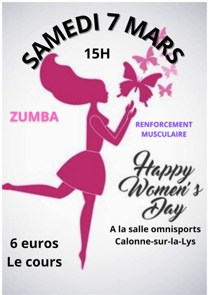 Deux séances zumba et renforcement musculaire sont programmées à Calonne sur la Lys ce samedi 7 mars