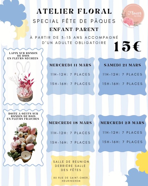 Des ateliers floraux seront organisés à Heuringhem avec Flower by May