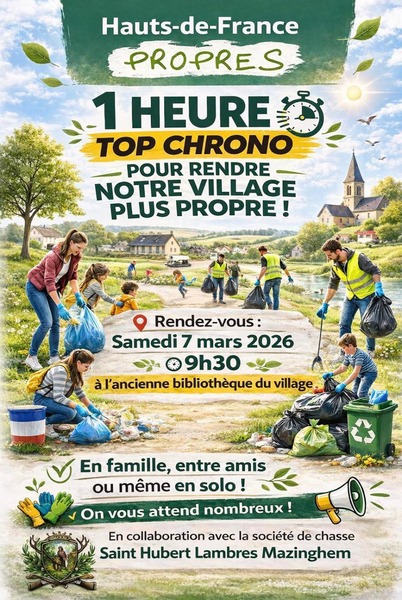Hauts de france propres à Mazinghem ce samedi 7 mars