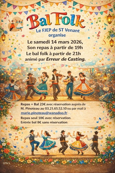 Bal Folk ce samedi 14 mars à Saint Venant
