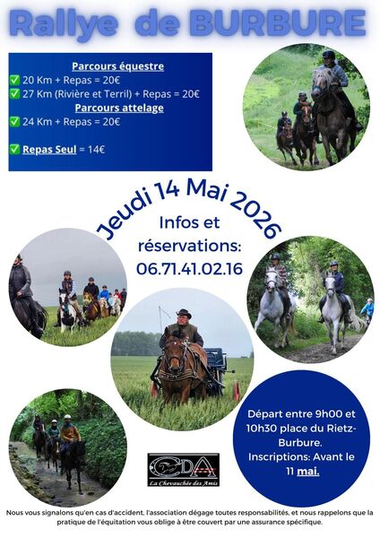 Rallye équestre ce jeudi 14 mai à Burbure