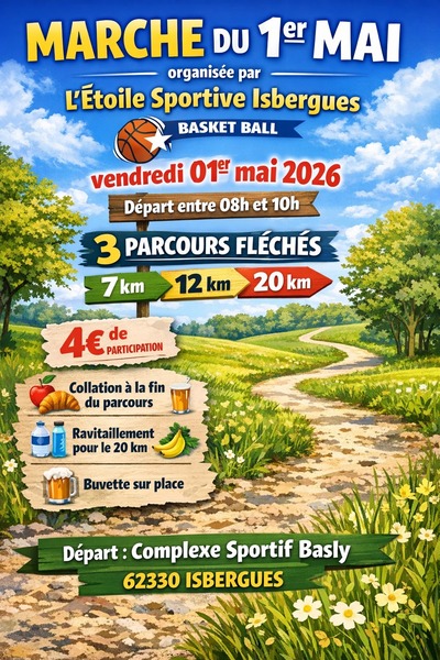 Des randonnées avec le club de basket d'Isbergues