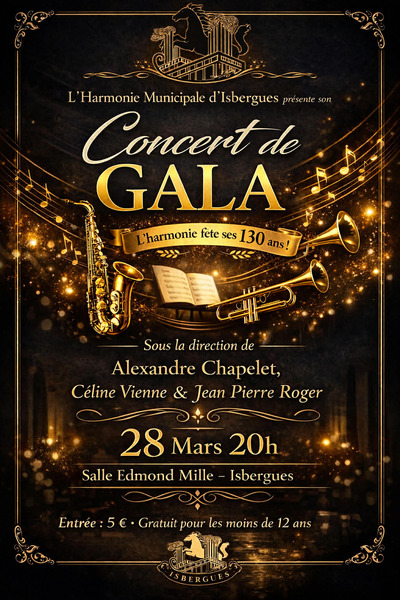 Un concert de gala ce samedi 28 mars à Isbergues