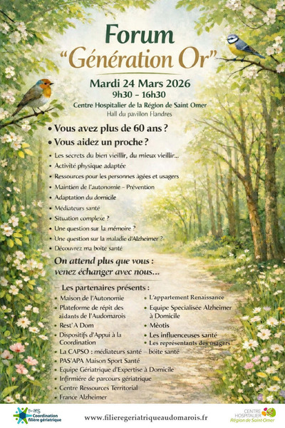 Forum "génération Or" ce mardi 24 mars à Helfaut