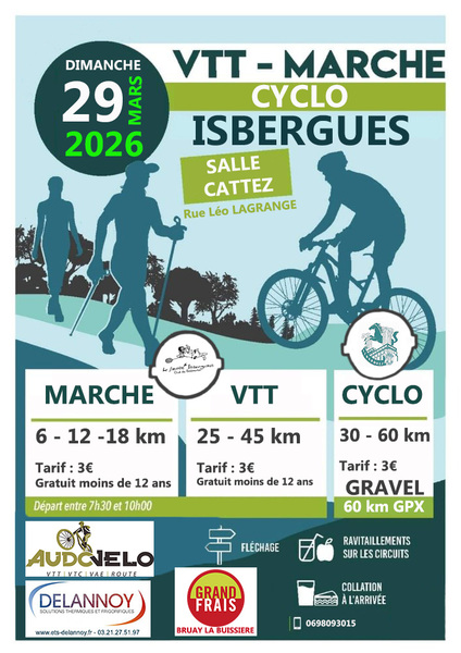 Des randonnées au départ d'Isbergues ce dimanche 29 mars avec le fouetté Isberguois