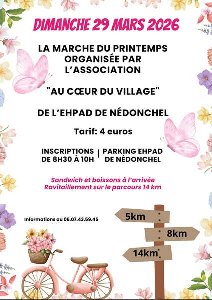 La marche du printemps ce dimanche 29 mars à Nedonchel