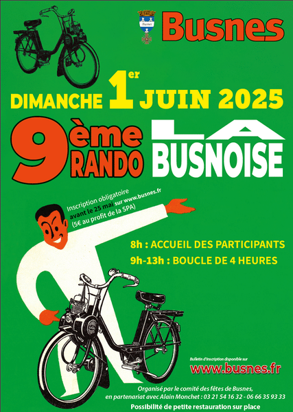 9éme randonnée la busnoise à Busnes ce dimanche 1 juin
