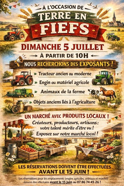 Terre en Fiefs ce dimanche 5 juillet à Fiefs