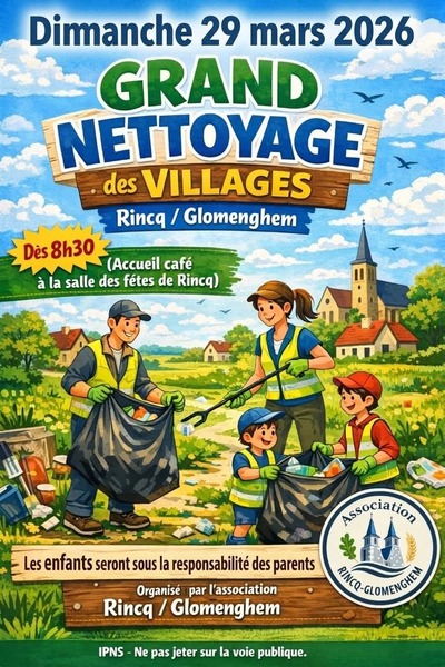 Nettoyons la nature avec l'association des fêtes des hameaux de Rincq et Glomenghem à Aire sur la Lys
