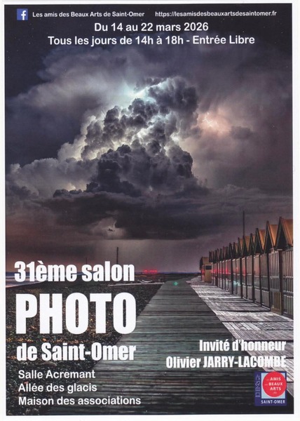 31éme salon de la photo de Saint-Omer ce du samedi 14 au dimanche 22 mars
