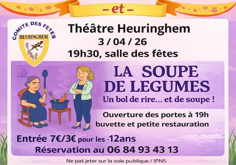 Du théâtre avec le comité des fêtes de la commune de Heuringhem ce vendredi 3 avril