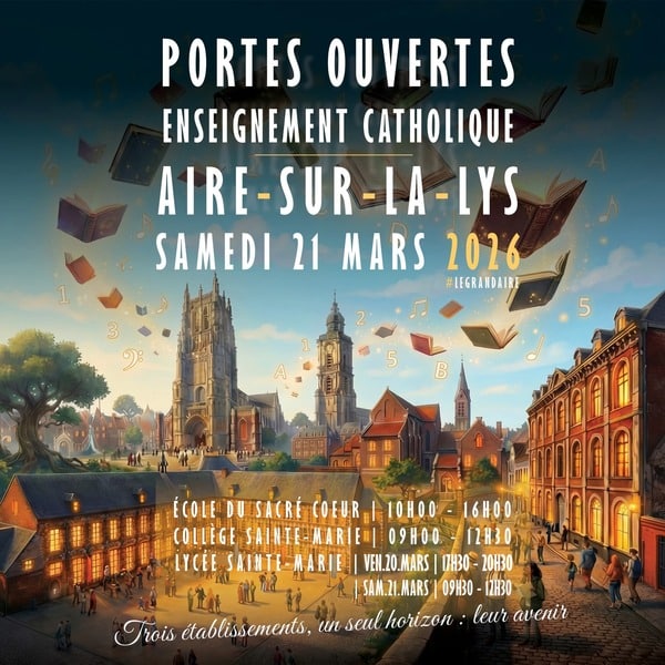 Portes ouvertes de l'enseignement catholique ce samedi 21 mars à Aire sur la Lys