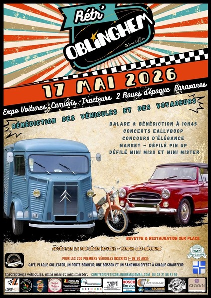 Rétr'Oblinghem ce dimanche 17 mai à Oblinghem