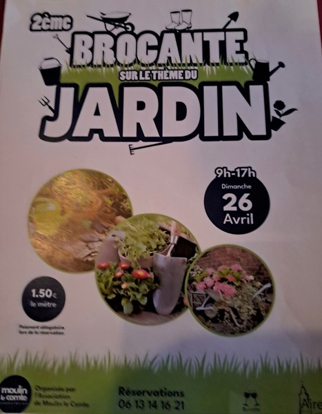 2éme brocante sur le thème du jardin ce dimanche 26 avril à Aire sur la Lys