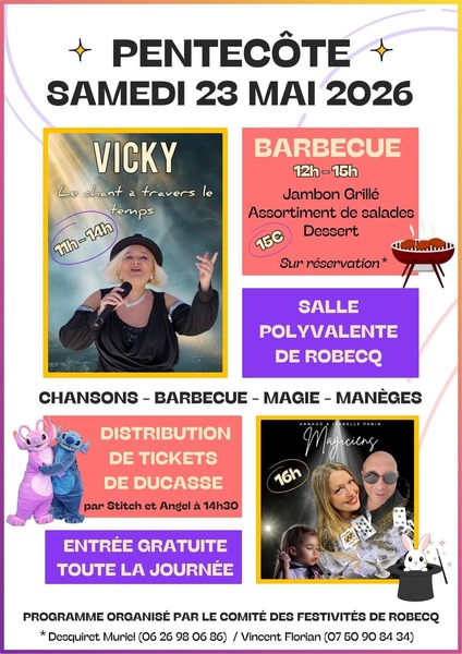 Festivités de la pentecôte ce samedi 23 mai à Robecq