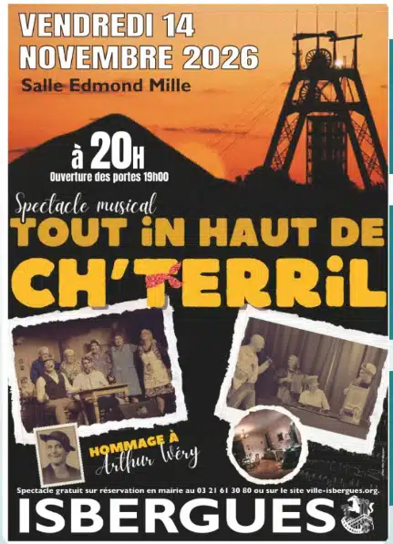 Spectacle musical avec Tout in haut de ch'terril ce vendredi 14 novembre à Isbergues