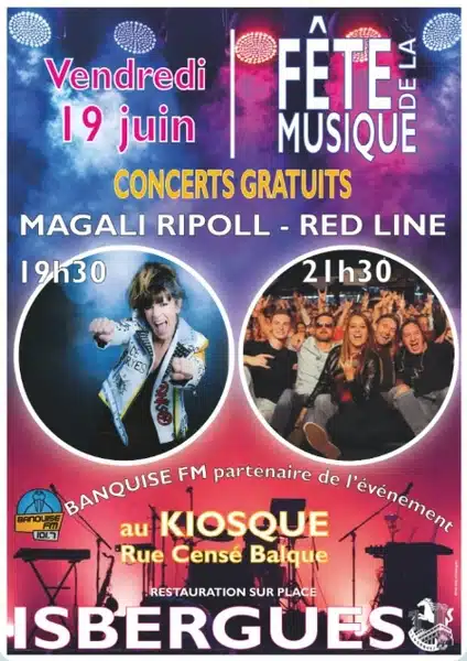 La fête de la musique à Isbergues ca sera pour le vendredi 19 juin au kiosque