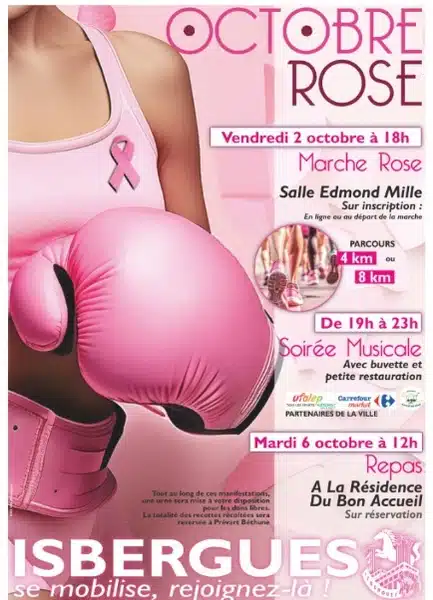 Octobre rose à Isbergues c'est vendredi 2 octobre