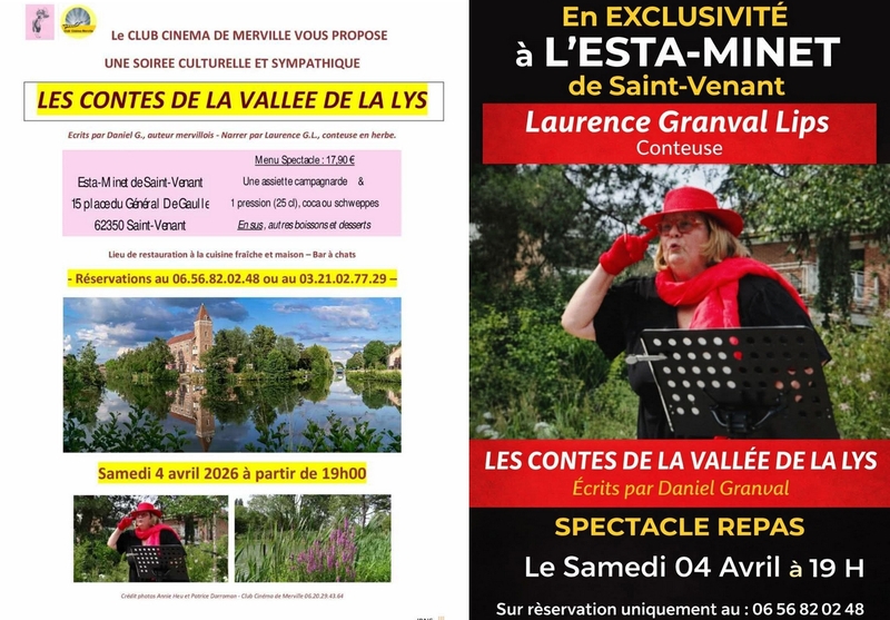 Les contes de la vallée de la Lys au bar à chats de Saint Venant ce samedi 4 avril