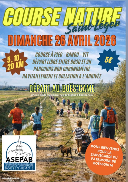 Course nature saint léger ce dimanche 26 avril à Boeseghem