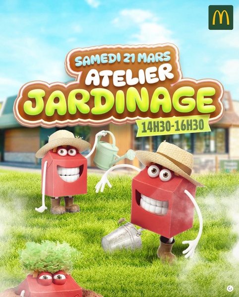 Atelier jardinage ce samedi 21 mars à Mcdonald's de Lillers