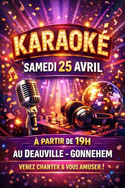 Une soirée karaoké sera organisée ce samedi 25 avril au Deauville de Gonnehem