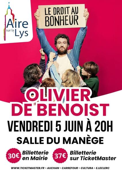 Olivier De Benoist à Aire sur la Lys ce vendredi 5 juin