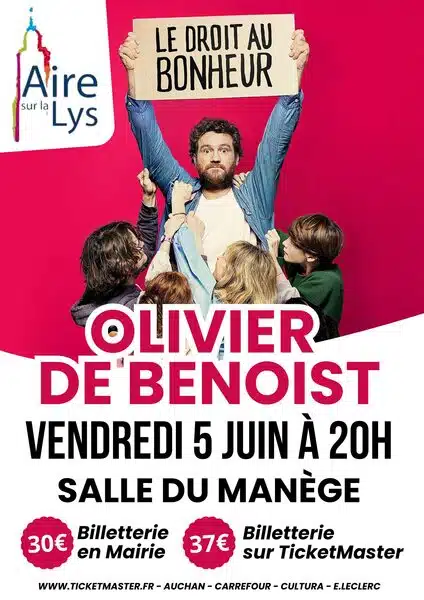 Olivier De Benoist à Aire sur la Lys ce vendredi 5 juin