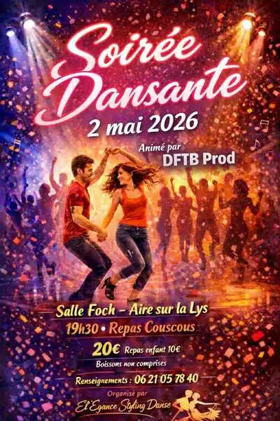 Soirée dansante ce samedi 2 mai à Aire sur la Lys avec El'Egance Styling danse